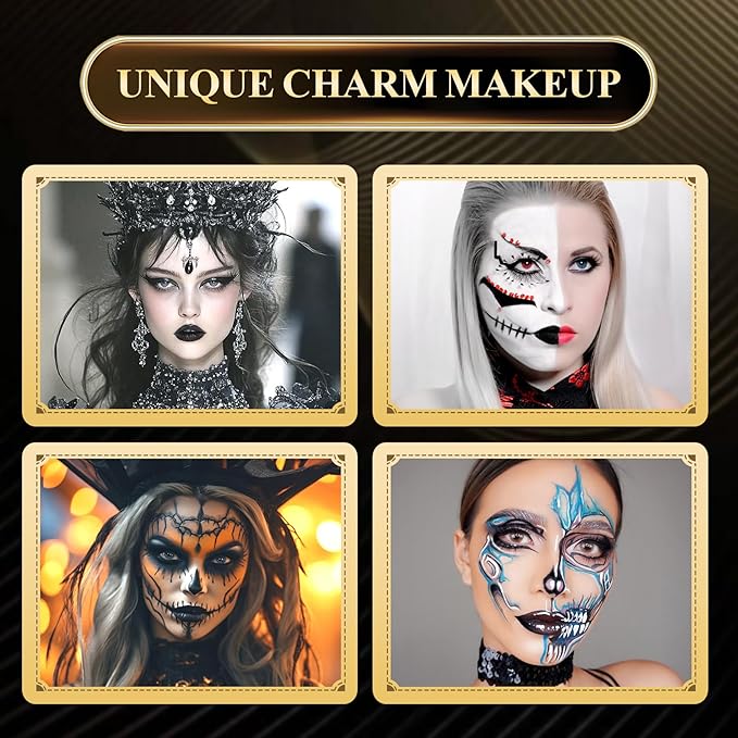 Black Lipstick Halloween Black Lip Liner & Gel Eyeliner Pencil,Matte Black Lipstick Long Lasting Smudge Proof,Velvet Lip Gloss,Non Stick Cup,Suitable for Halloween Cosplay Goth Makeup