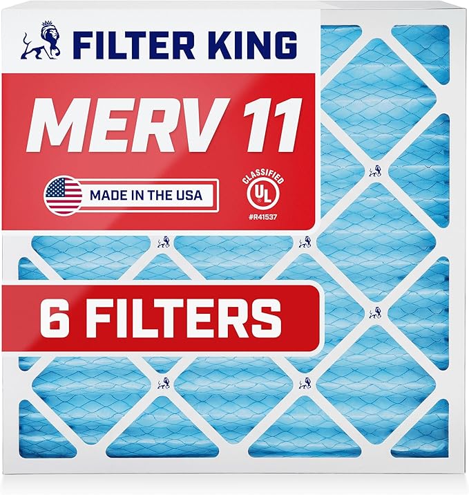 Filter King 12x18x1 Air Filter | 6-PACK | MERV 11 HVAC Pleated A/C Furnace by FilterKing