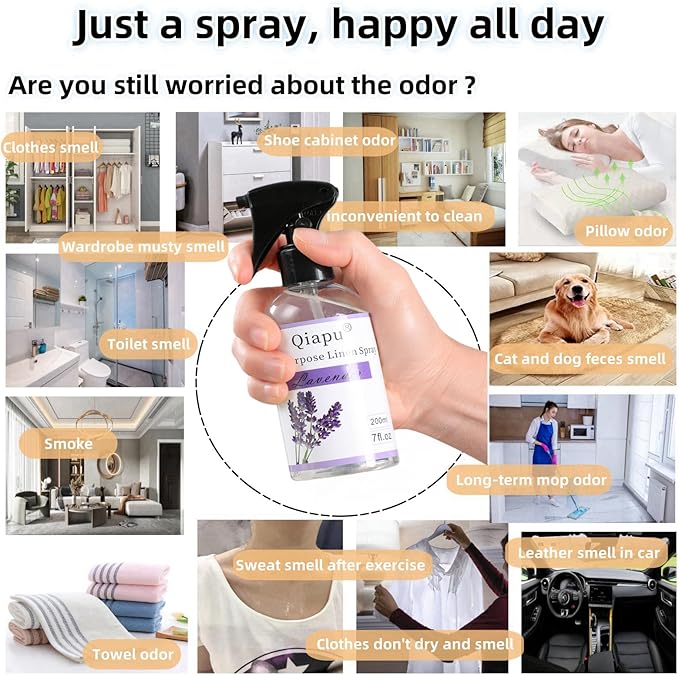2-Pack Linen Spray Set – Ocean & Sandalwood Room & Fabric Spray for Pillows, Sheets, and Home Fragrance with Natural Plant Extracts and Essential Oils