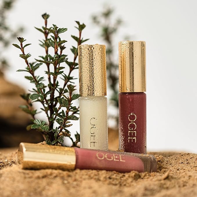 Ogee Beyond Clean Lip Gloss - Certified Organic Lip Gloss for Women - Effortlessly Plump, Hydrate & Add High-Shine Color, Foxglove - Rich Rosy Brown