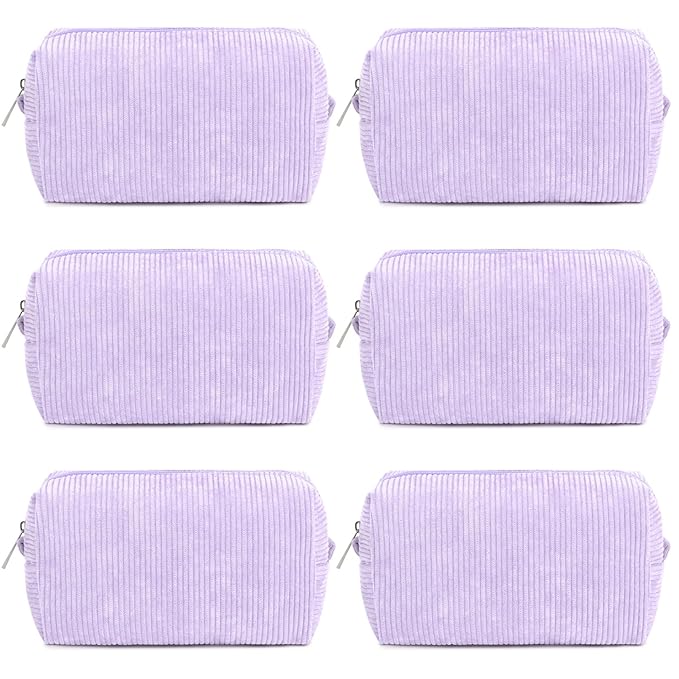 SOIDRAM Makeup Bag Preppy Cosmetic Bag Bulk Makeup Pouch Personalize Travel Toiletry Bag Organizer Cute DIY Makeup Brushes Storage Bag for Women