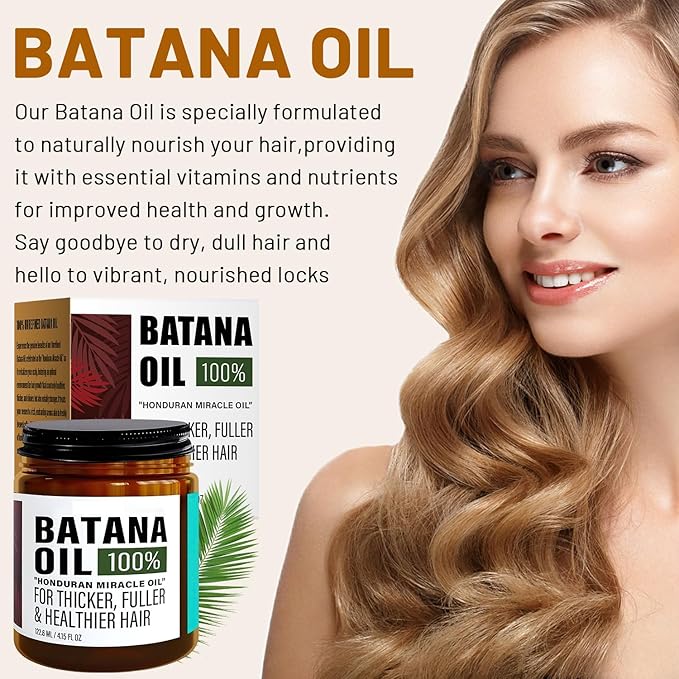 Batana Oil for Hair Growth, Natural Hair Growth Oil, Prevent Hair Loss and Enhances Thickness, Batana for Hair-Thickness, Nourishes and Strengthens