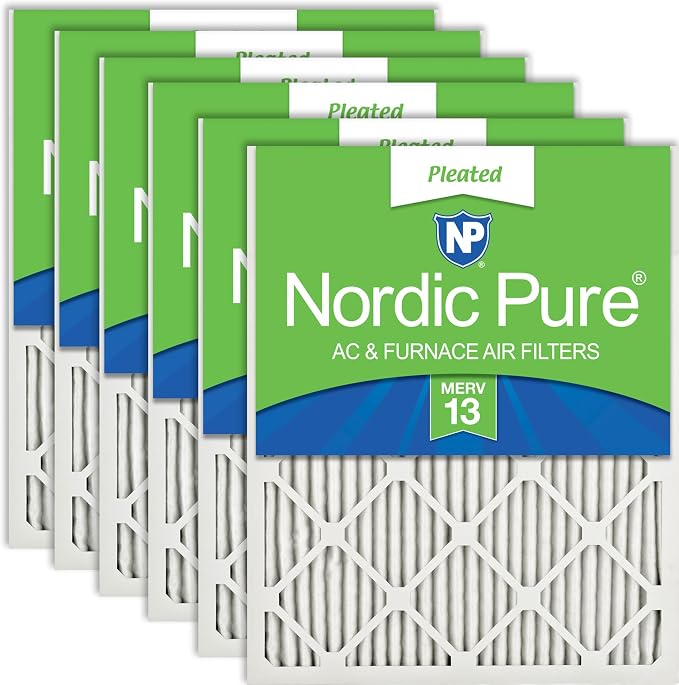 Nordic Pure 20x20x1 Pleated MERV 13 Air Filters 12 Pack by NordicPure