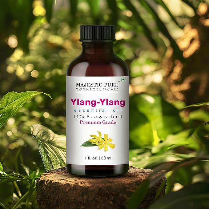 Majestic Pure Ylang Ylang Essential Oil with Glass Dropper - Huge 4 Fl Oz - 100% Pure and Natural Black Pepper Oil - Premium Grade Essential Oils for Diffuser, Aromatherapy, Soap and Candle Making