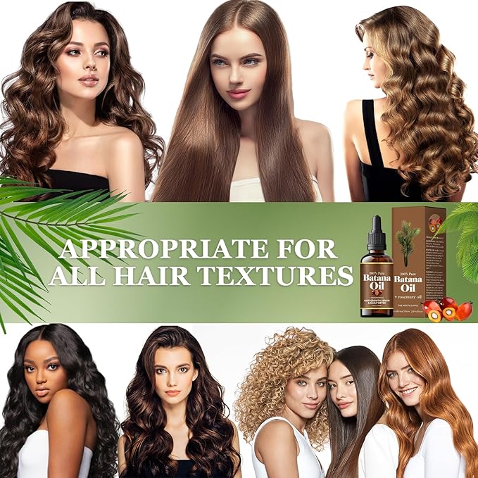 Batana Oil with Rosemary for Hair Growth,100% Organic Batana Oil from Honduras with Rosemary,Nourishes hair, for All Hair Types, 30ml / 1 Fl Oz (1pcs), Brown