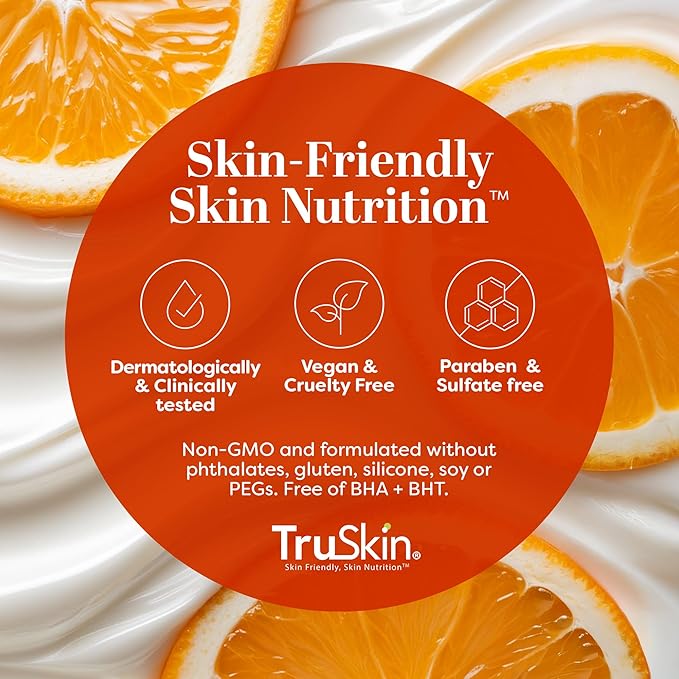 TruSkin Vitamin C Cream for Face – Brightening Moisturizer, Anti Aging, Hydrating, Skin Wrinkle Cream – Vitamin B5, Vitamin E, Jojoba Oil, Aloe Vera & Green Tea, 2 Fl Oz