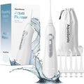 AquaSonic Water Flosser - Cordless Rechargeable Water Flossers for Teeth Cleaning - Waterproof Aqua Flosser, Portable Oral Irrigator for Dental Cleaning with 5 Jet Tips – Braces Home Travel.