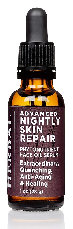 Ora's Amazing Herbal Advanced Nightly Repair, Tamanu Oil Blend with Pomegranate, Rosehip, Carrot Seed Essential Oil, Vegan Face Serum, Retinol Free Anti-aging Face Oil, Plastic Free, 1 oz