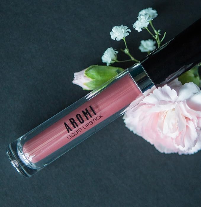 Aromi Chestnut Rose Matte Liquid Lipstick | Long-lasting, Warm Rosy Lip Color for Women, Vegan, Earthy Shade, Waterproof (Stella Rosae)