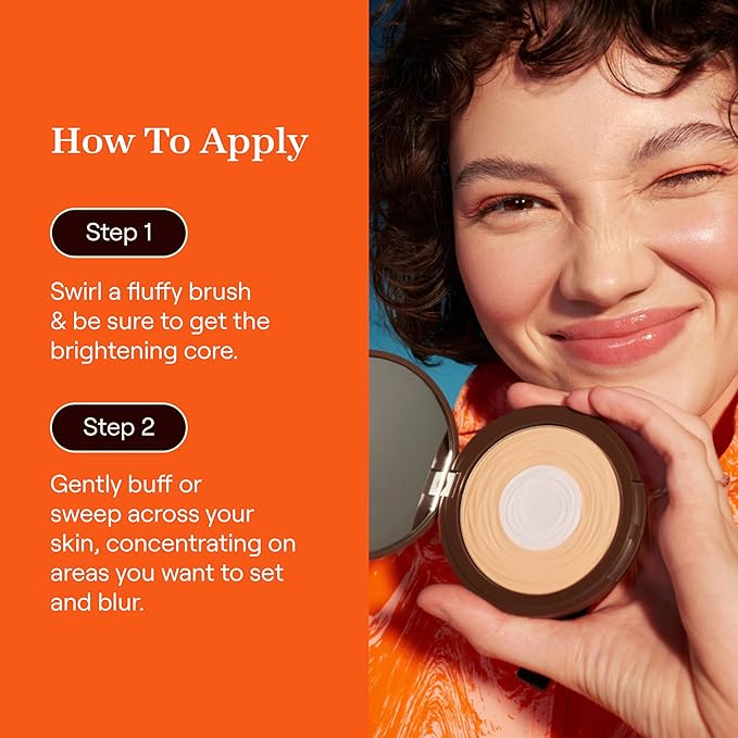Live Tinted Hueskin Brightening Core Setting Powder - Hydrating, Shine Control Blurring Setting Powder Formulated with Hydrating Phytosqualane For A Natural Soft Matte Finish - Light Shade