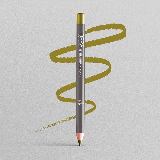 Ofra Eyeliner Pencil - Green Go | Precision Green for Bold, Long-Lasting Looks | Waterproof and Smudge-Proof Formula | Easy Glide Application for Intense Definition and All-Day Wear