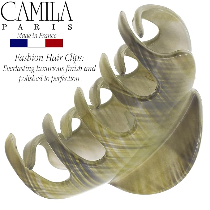 Camila Paris CP3217 French Hair Clip for Women for Thick Hair for Long Curly Wavy Hair, Large, Girls Hair Claw Clips Jaw Styling Hair Accessories for Women, Strong Hold No Slip Grip, Made in France