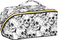 Makeup Organizer Bag, Skull and Flower Travel Makeup Bags Makeup Vanity Case Large Capacity Rhombus Cosmetic Toiletry Bag for Girl Women Ladies