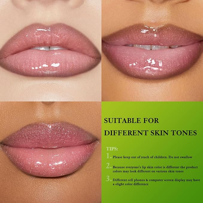 Brown Lip Liner Pink Lip Oil Gloss Click Lip Balm Clear Shimmer, Hydrating Lipstick Tinted Lip Oil for Women Makeup, Lightweight Non Sticky Liquid Lipstick Lip Liner Pencil Combo Set