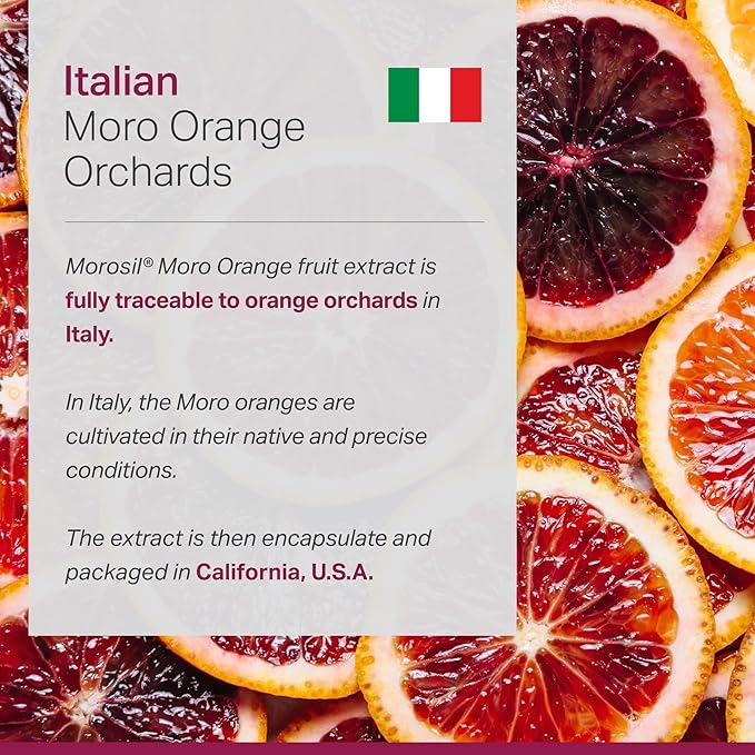 Anew VitaㅤMorosil: Antioxidant & Nutrition Supplement for Men & Women | Wellness & Vitality | Moro Red Orange | Non-GMO, Gluten Free, 60 Vegetable Capsules | Made in USA