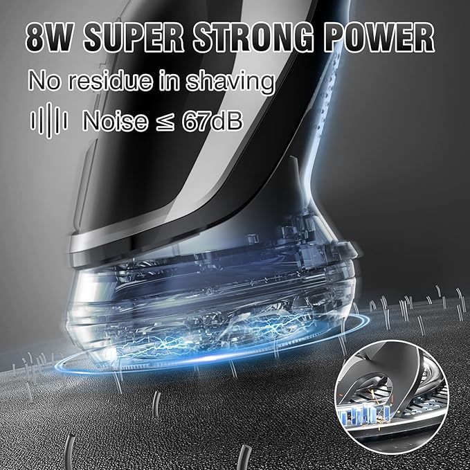 Sejoy Electric Shavers for Men, Mens Electric Razors Cordless, Rechargeable Razor with Pop-up Trimmer, Portable Travel Shavers Waterproof IPX7, 3D Floating Head, USB Charging