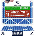 MervKing 20x25x5 Air Filter Actual Size: 19.88" x 24.88" x 4.38" MERV 11 MPR by MervKing