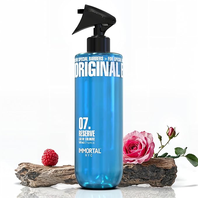 Immortal NYC Reserve 07, After Shave Spray Body/Face Men's Cologne, 17 oz - Exclusive Barbers - Softens Skin - Refreshes/disinfects and Relieves Face and Skin - Moisturizing Formula After Shaving