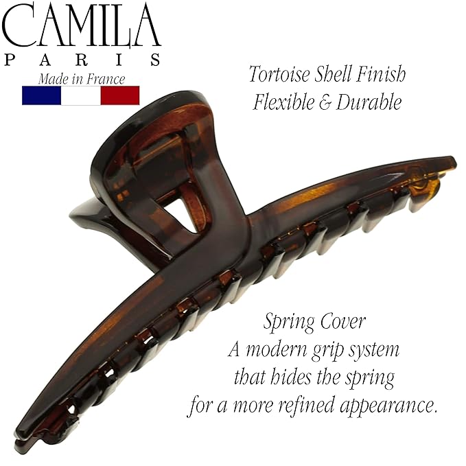 Camila Paris CP2623 French Hair Clip for Women, Narrow, Strong Hold Grip Double Teeth Girls Hair Claw Clips Jaw, Fashion Durable Styling Hair Accessories for Women, Made in France