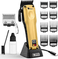 Fagaci Professional Hair Clippers for Men with Superior Precision, 5X Longer Sharpness Professional Barber Clippers Cordless with 2 Blades Fade & Taper, Brushless Motor Mens Hair Clipper Cordless Set