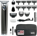 WAHL USA Stainless Steel Lithium Ion 2.0+ Slate Beard Trimmer for Men - Electric Shaver, Nose Ear Trimmer, Rechargeable All in One Men's Grooming Kit - Model 9864