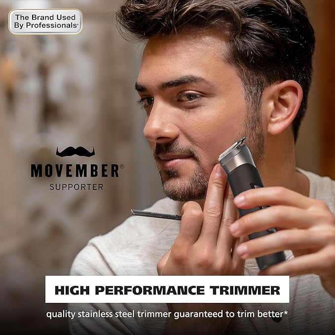 Wahl USA Pro Series Forever BladeTM Stainless Steel Cordless Rechargeable Beard Trimmer for Men with No Slip Grip & USB Charge – Model 3026017
