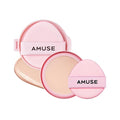 Amuse SEOUL DEW POWER VEGAN CUSHION ([REFILL] 01 PURE) | Dewy, glow, long-lasting, clean beauty, lightweight, natural look, foundation for sensitive skin, hydrating cushion
