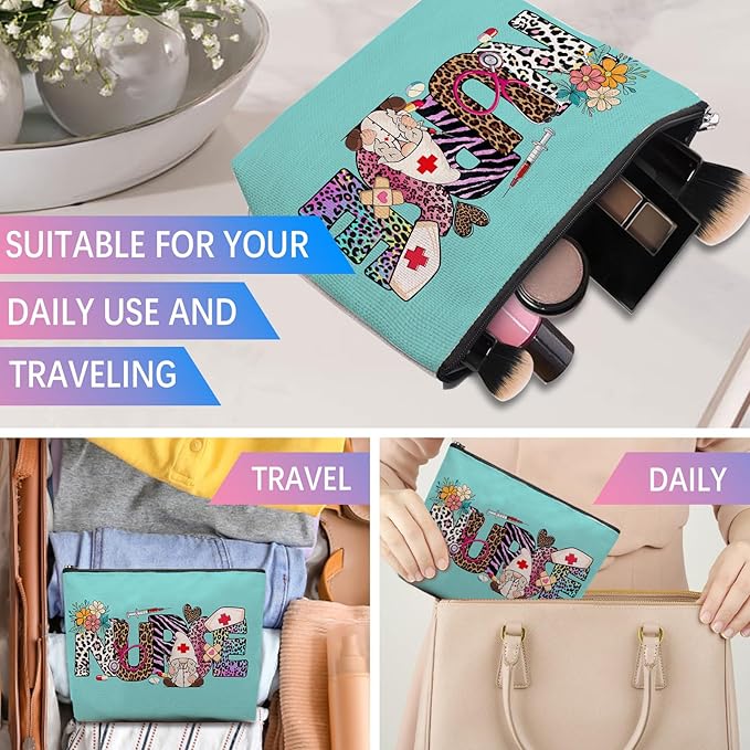 Nurse Gifts for Women Makeup Bag, Gifts for Nurses Female, Nurse Accessories Bag for Work, Nursing Essentials for Nurses, Best New Nurse Gifts Supplies Pouch