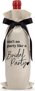 RYIGYWE Cute Bow Ribbon Engagement Gift Wine Bag - 1 PCS Bride to Be Gifts for Bridesmaids Bride and Groom Couples Her Him Will You Be My Bridesmaid for Getting Married Engagement Bridal Shower - A60