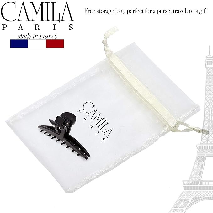 Camila Paris CP2661 French Hair Clip for Women, Narrow, Strong Hold Grip Double Teeth Girls Hair Claw Clips Jaw, Fashion Durable Styling Hair Accessories for Women, Made in France