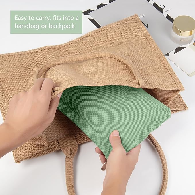 FITDON 2PCS Cosmetic Bags for Women Makeup Bag for Purse Small Corduroy Makeup Pouch Travel Make Up Bag with Zipper Toiletry Bag Organizer
