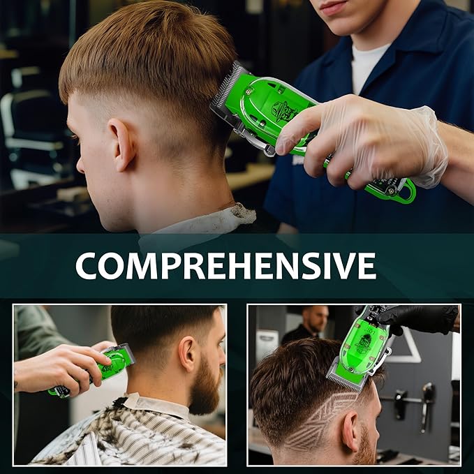 Professional Hair Clippers for Men, Cordless Rechargeable Beard Trimmer & Haircut Kit, Powerful Grooming Tool - Ideal Christmas, Father's Day Gift for Dad, Men