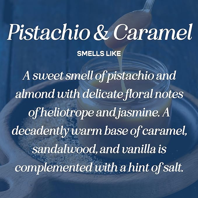 CANDECraftCo Premium Fragrance Oil – Diffuser Oils Fragrances Scented for Home, Candle Soap Making Supplies, Aromatherapy Blends for House (0.34 Fl Oz) (2-Pack, Pistachio & Salted Caramel)