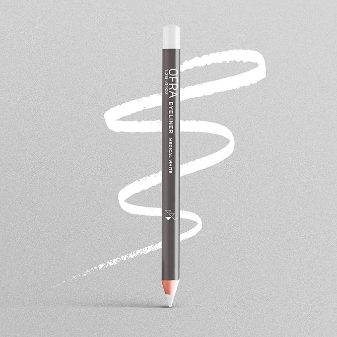 Ofra Eyeliner Pencil - Medical White | Precision White for Bold, Long-Lasting Looks | Waterproof and Smudge-Proof Formula | Easy Glide Application for Intense Definition and All-Day Wear