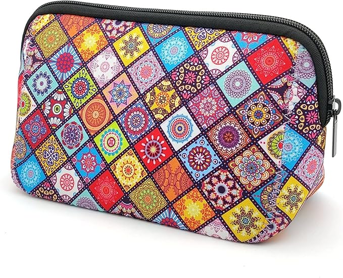 Cosmetic Bag Waterproof Neoprene Zipper Pouch Travel Portable Toiletry Makeup Bags Organizer Case for Women and Girls