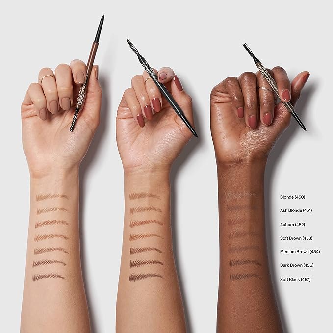 Revlon ColorStay Micro Eyebrow Pencil with Built In Spoolie Brush, Infused with Argan and Marula Oil, Stocking Stuffer for Her, 454 Medium Brown, 0.003 oz