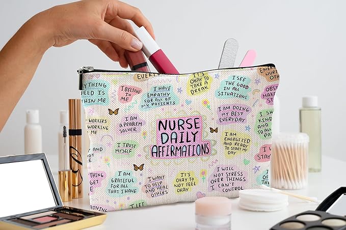 Nurse Makeup Bags,Nurse Gifts for Women,Nurse Cosmetic Bags With Zipper,Nurse Gifts for Nursing Student,Student Nurse Gifts(K style)