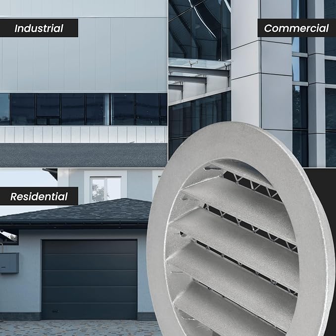 Repa Market 4" Inch Aluminum Black Soffit Air Vent Cover - Image 5