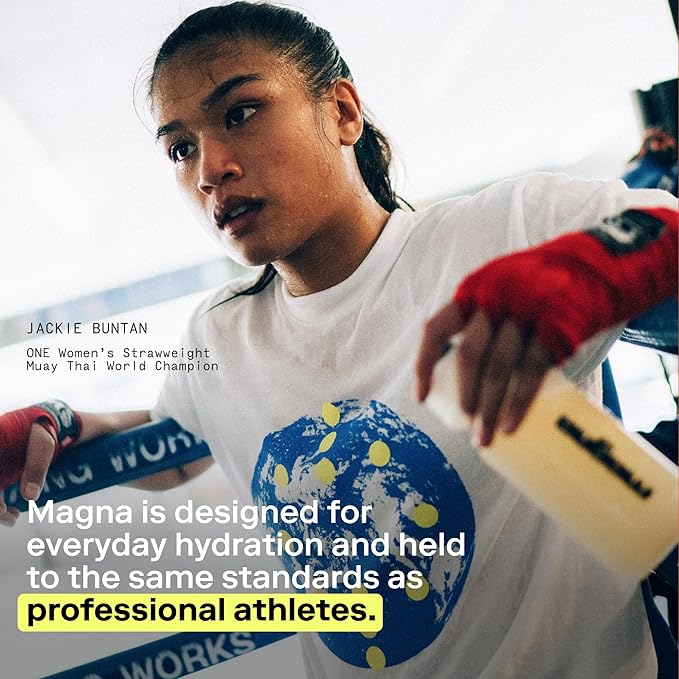 MAGNA Electrolytes Powder Drink Mix for Hydration, Energy & Focus Support with Magnesium L Threonate, Sodium, Potassium, Vitamin D, B6 & B12, Sugar Free, Unflavored, 28 Servings