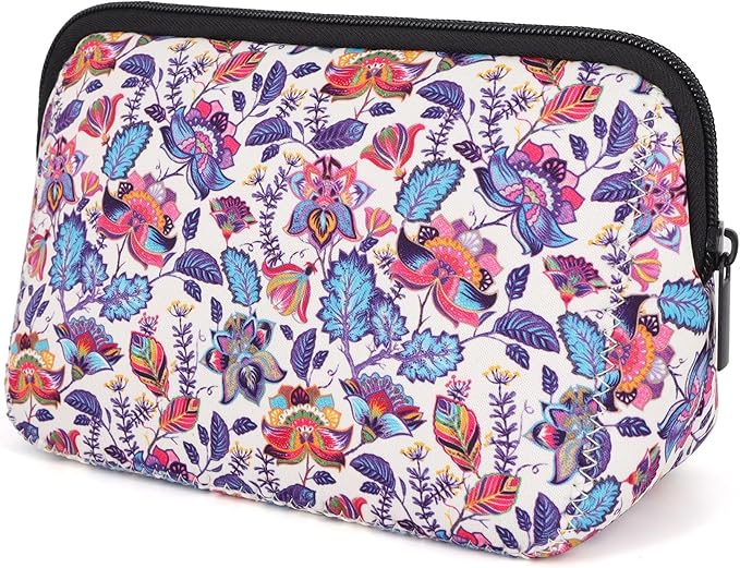 Cosmetic Bag Waterproof Neoprene Zipper Pouch Travel Portable Toiletry Makeup Bags Organizer Case for Women and Girls