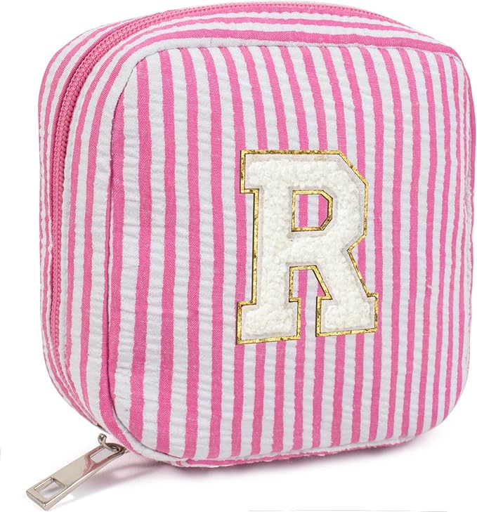 LETGO Gifts for Girls Teen Girl - Pink Preppy Makeup Bag Best Friend Birthday Gifts Teacher Gifts for Women Wedding Gifts Bridesmaid Gifts Daughter Teacher Wife Gifts Teen Girl Gifts R