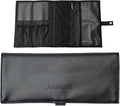 Travel-Ready Makeup Brush Organizer Bag Black - Multi - Zone 9.25 in × 16.2 in PU Leather Cosmetic Case, Makeup Brush Holder, Makeup Brush Case