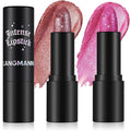 Jolilab Sparkling Lipstick Lip Gloss Long Lasting Waterproof Moisturizer Lip Balm Glitter Shimmer Metallic Lipstick, Diamond Shiny Bold Glow Goth Lipstick for Women Girls,Non-sticky (2, 07#+04#)