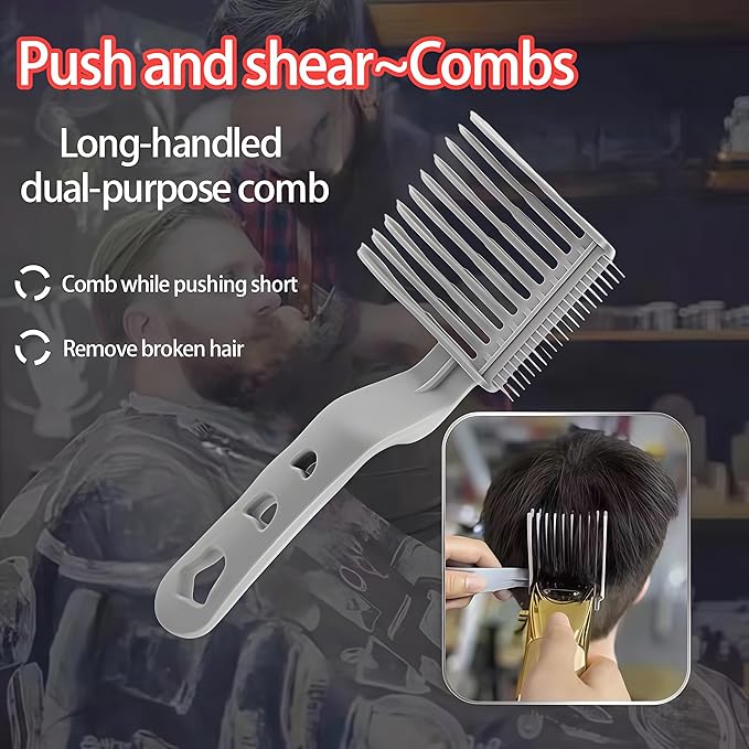 2Pcs Fading Comb, Professional Hair Cutting Tools, for Men Haircut Hair Fade Tool, Perfect for Home Use Hair Combs, for Precision Cutting and Styling Ideal for Barbers and DIY Haircuts