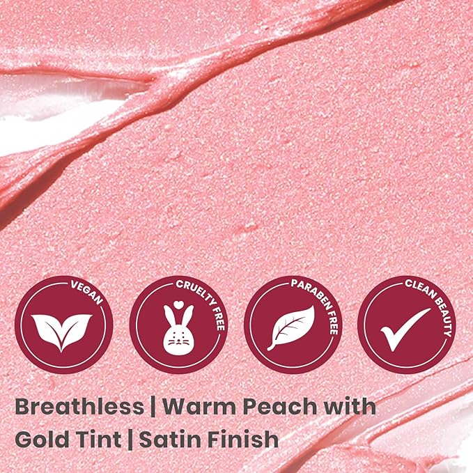 True + Luscious Super Moisture Lipstick – Clean, Vegan and Cruelty Free – Lasting Hydration for Dry Lips with a Satin Finish – Breathless Pink