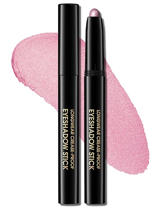 Erinde Waterproof Eyeshadow Stick, Cream Eye Shadow Stick, Long-Lasting, Crease-Proof, Cream to Powder Buildable & Blendable Eye Shadow Pencils Crayon, Vegan & Cruelty-Free, 08 Fancy