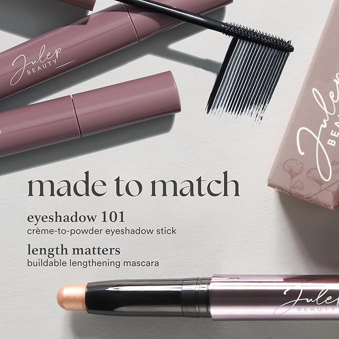 Julep Eyeshadow 101 Cream-to-Powder Waterproof Shadow Stick – Smoky Amethyst Shimmer – Long-Lasting, Crease-Proof, Rich Purple Shimmer Cream Eyeshadow with Built-in Smudger