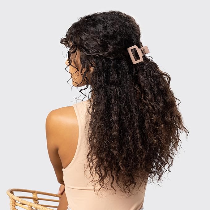 Kitsch Large Assorted Hair Clips for Women, Medium Open Shape Hair Claw Clips for Thick Hair, Small Open Shape Hair Clip & Big Claw Clip for Teen Girls | Ideal Gifts for Women, 3 pcs