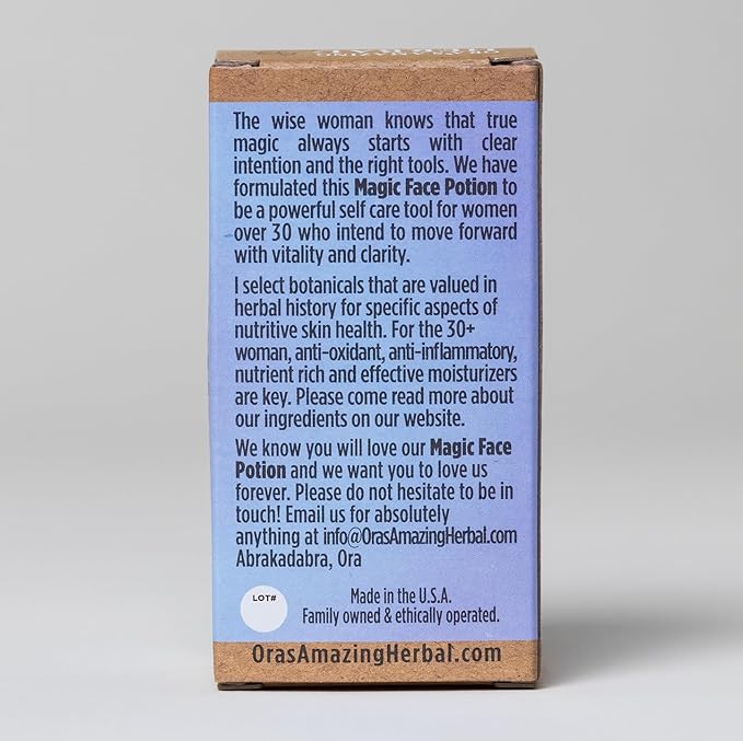 Magic Face Potion, Anti Aging Face Oil, Sea Buckthorn Lavender Cypress, Licorice Root Skin Oil, Antioxidant, Natural Moisturizing Serum for Hormonal Women, Rosacea, Adult Acne, Ora’s Amazing