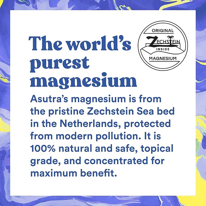 ASUTRA Topical Magnesium Bundle, 4 fl oz Magnesium Oil Spray (Pack of 2), 4 lb Bag of Bath Flakes, Rapid Absorption, Pure and Odorless, Derived from Zechstein Seabed